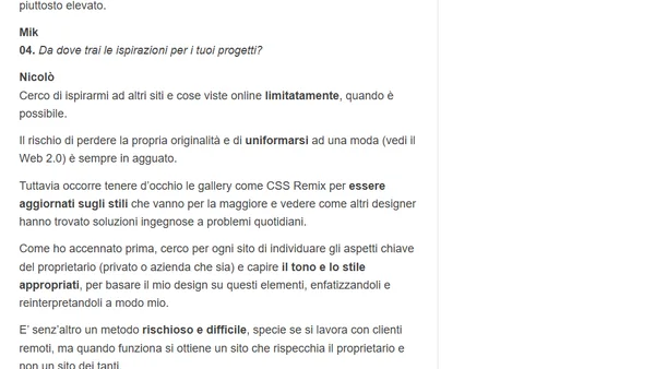Web design made in Italy: intervista a Nicolò Volpato – prima parte