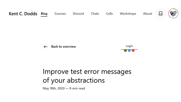Improve test error messages of your abstractions