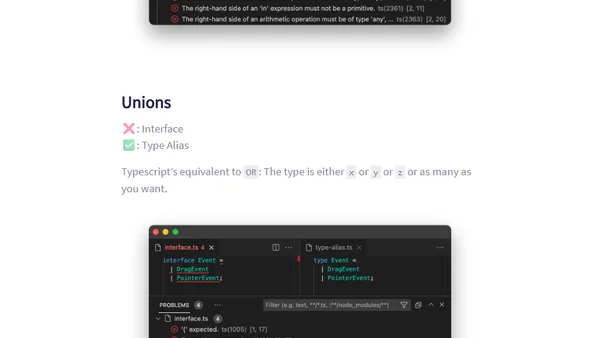 Interface vs Type Alias in TypeScript—Quick Comparison