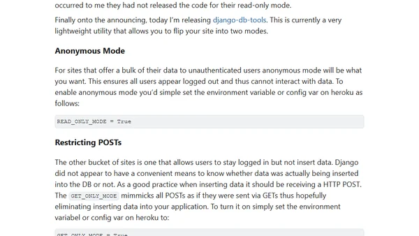 Introducing django-db-tools