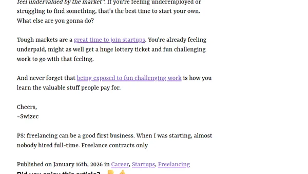 A tough job market is the best time to start something