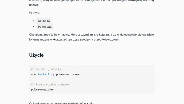 Narzędzia Świata: pokemon-picker