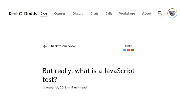 But really, what is a JavaScript test?