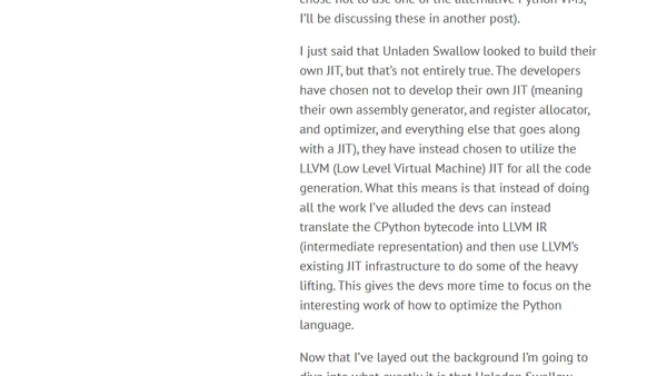 Introduction to Unladen Swallow