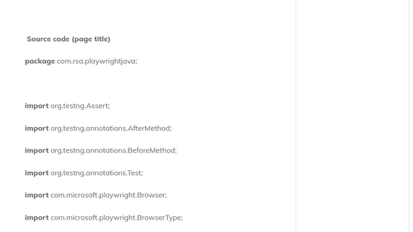 Verify “Page Title”, “Text Not Present” using Playwright Java
