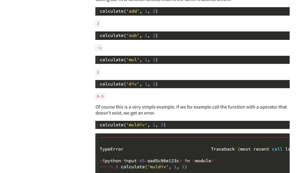 Pieces of Py #2: Use a dictionary instead of multiple if-statements