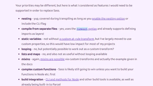 Is It Time To Replace Sass?