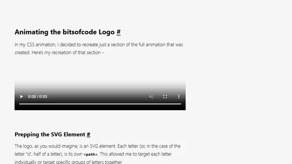 How I Animated the bitsofcode Logo with CSS