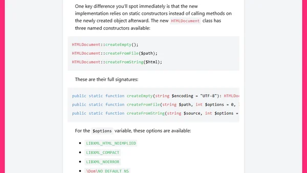 HTML 5 support in PHP 8.4