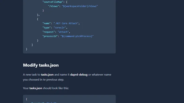 Dapr: Debugging .NET Core with Visual Studio Code