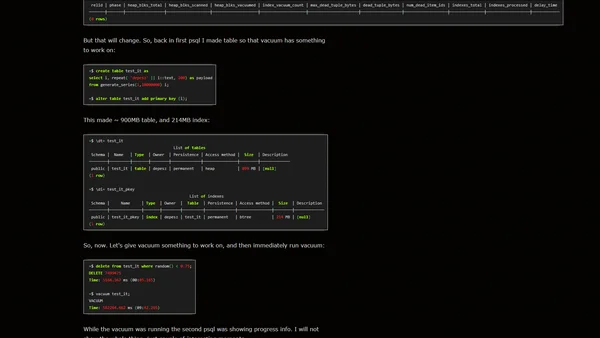 Waiting for PostgreSQL 18 – Add cost-based vacuum delay time to progress views.