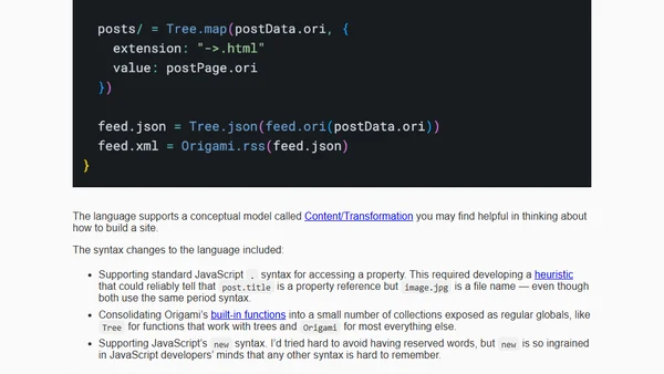 Making Origami expressions easier to learn and use