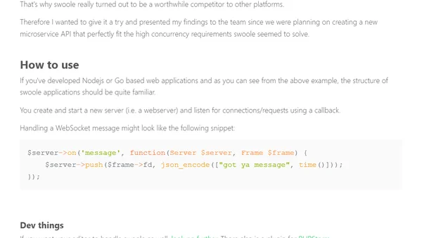 Swoole: PHP with superpowers