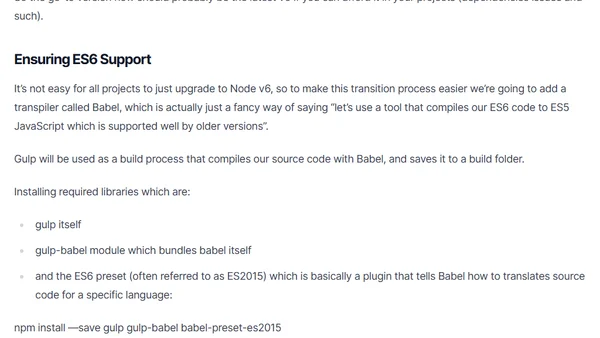 The Road to Node.js ES6