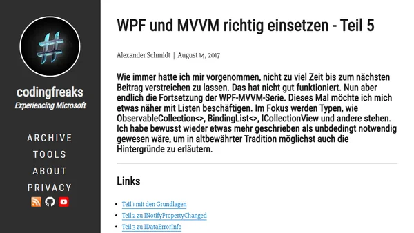 WPF und MVVM richtig einsetzen - Teil 5