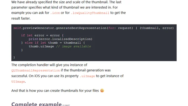 How to generate image previews / thumbnails of various files