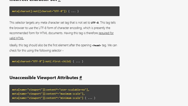 Linting HTML using CSS