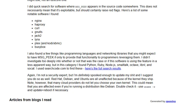 MSG_PEEK is pretty common, CVE-2016-10229 is worse than you think