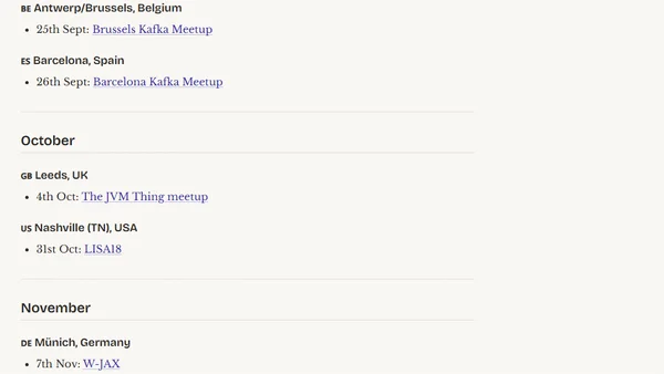 Where I'm speaking in the rest of 2018