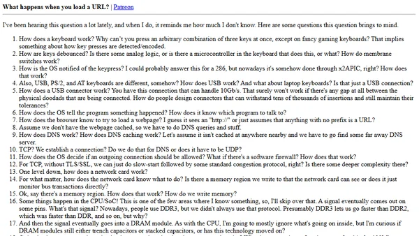 What happens when you load a URL?