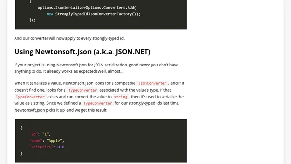 C# 9 records as strongly-typed ids - Part 3: JSON serialization