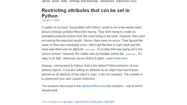 Restricting attributes that can be set in Python