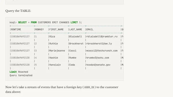 Primitive Keys in ksqlDB