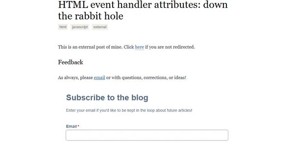 HTML event handler attributes: down the rabbit hole