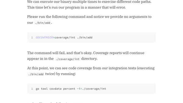 Go 1.20: Combined Unit and Integration Code Coverage