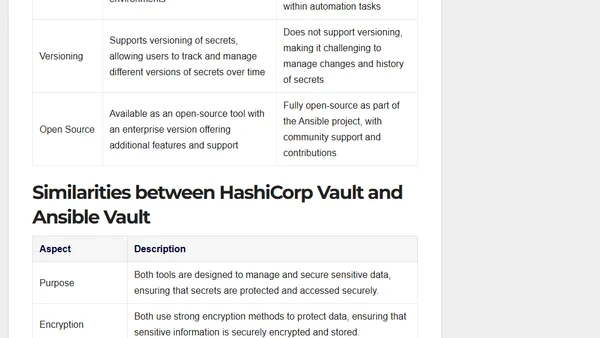HashiCorp Vault vs Ansible Vault