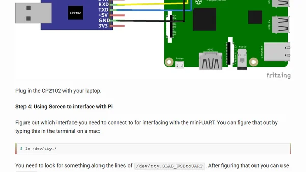 Headless Interfacing with Raspberry Pi 3 over UART using CP210x