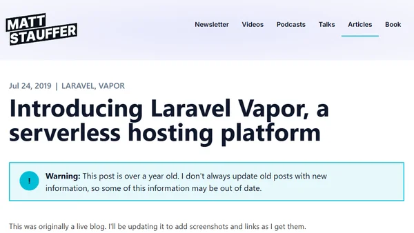 Introducing Laravel Vapor, a serverless hosting platform