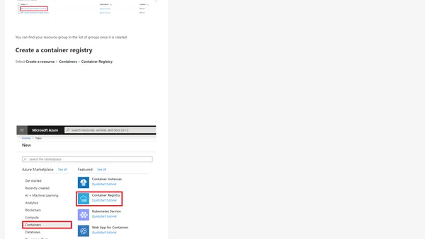Setup an Azure Container Registry with Azure Portal