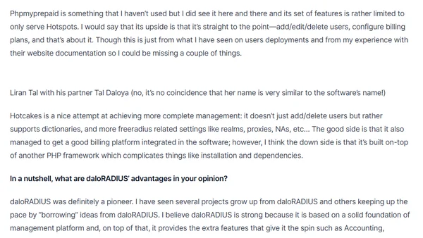 Interview with Liran Tal, author of daloRADIUS