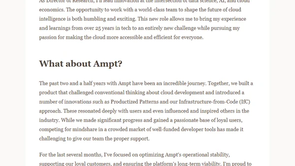 I've joined CloudZero as the Director of Research