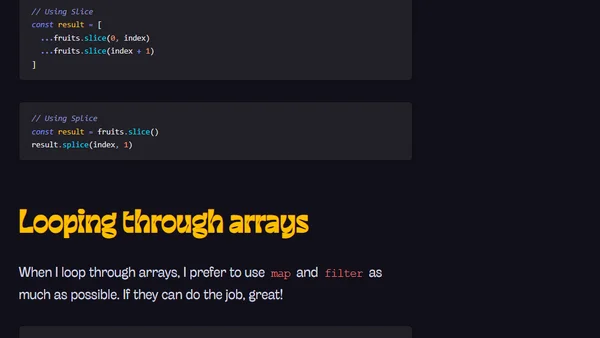 How I work with arrays