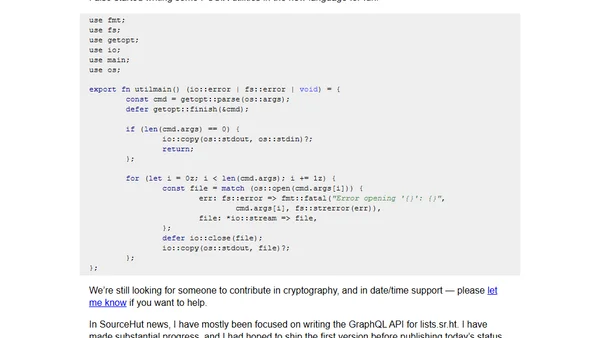 Status update, July 2021