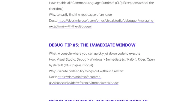 .NET Debugging Tips