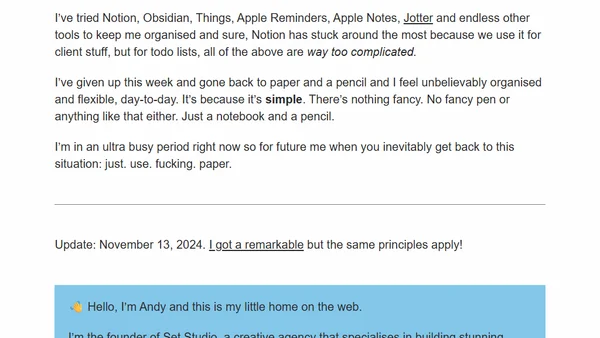 Just use fucking paper, man