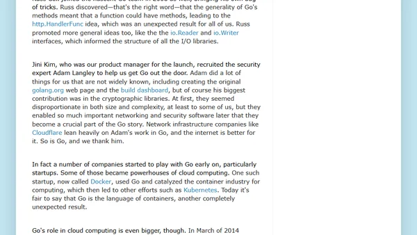 Go: Ten years and climbing