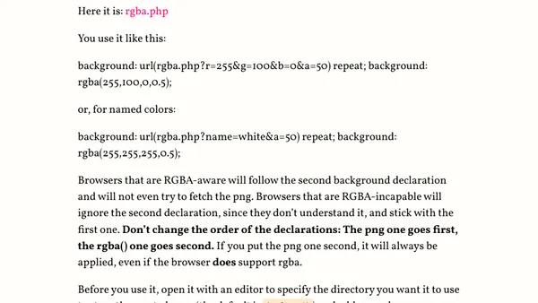 Bulletproof, cross-browser RGBA backgrounds, today