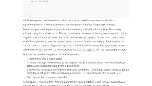 Singleton in JavaScript
