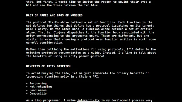 Arities as pseudo-protocol