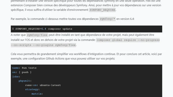 Tester un bundle avec plusieurs versions de Symfony