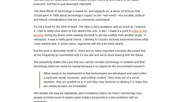 Book Review: The Real World of Technology