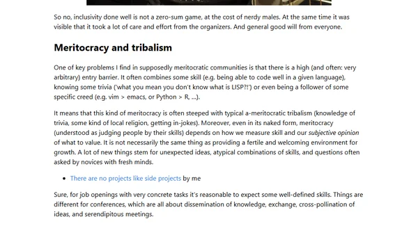 !!con or doing inclusivity well