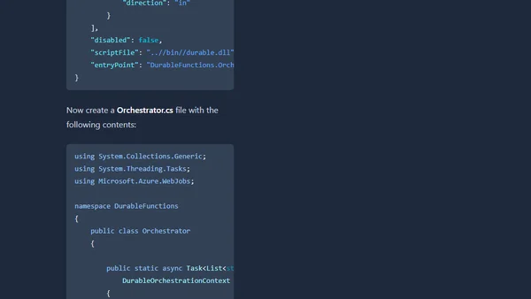 Run a Durable Azure Function in a Container