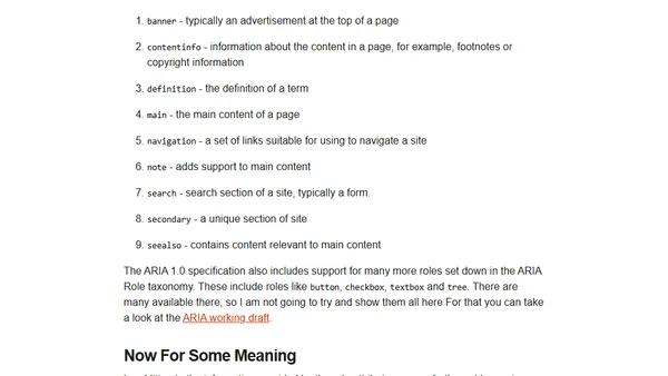 Getting Started With ARIA
