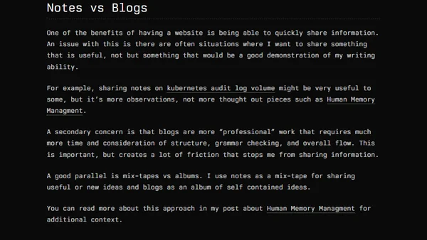 notes vs blogs