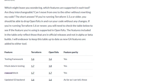 Comparing OpenTofu and Terraform